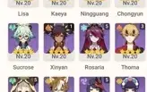 Kazuha+Hutao+Raiden+Ayaka+2 armas T5