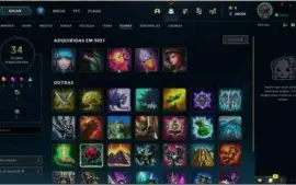 Conta LOL - Diamante IV, 60% de WR
