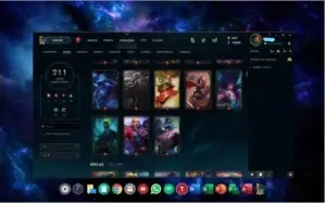 Conta league of legends - 211 skins (Platina IV)
