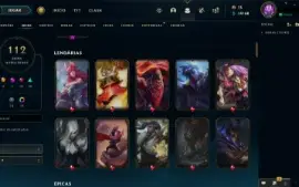 Conta LoL EX-Mestre MMR alto 112 skins