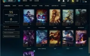 Conta diamante 4 com 31 Champs e 2 Skins
