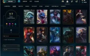 Conta unranked com 27 skins e 85 champs ( MAIN JG ) de 2012