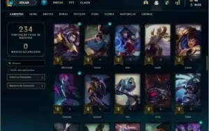 Conta unranked com 27 skins e 85 champs ( MAIN JG ) de 2012