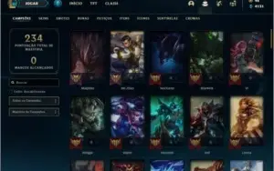Conta unranked com 27 skins e 85 champs ( MAIN JG ) de 2012