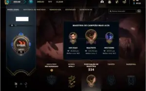 Conta unranked com 27 skins e 85 champs ( MAIN JG ) de 2012
