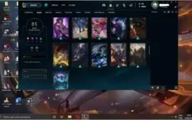Conta De LOL Com SKin Mítica Da Caitlyn Edição de prestígio