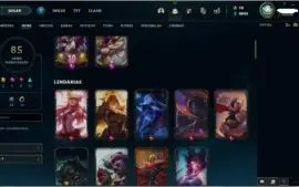 Conta De LOL Com SKin Mítica Da Caitlyn Edição de prestígio
