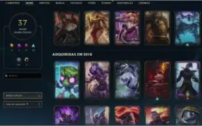 Conta platina 3 season passada - 37 skins - 78 campeões