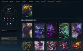Conta platina 3 season passada - 37 skins - 78 campeões