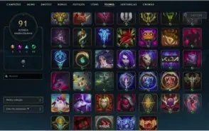 Conta platina 3 season passada - 37 skins - 78 campeões