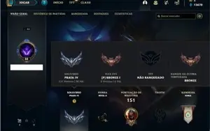 Conta prata 4 com 43 Champs e 21 Skins