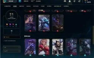Conta prata 4 com 43 Champs e 21 Skins