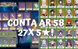 Conta Genshin Impact Ar 58 27X 5★ No Total!