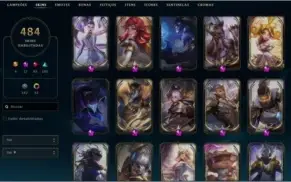 CONTA LOL PLATINA 2 484 SKINS