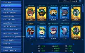 Conta Ladmo SSS+ ZEED e Omegamon X , shoutmonDX , FangShin