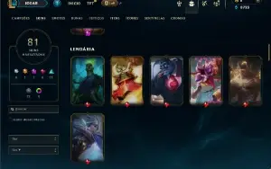 Ouro 1 com 150 Champs e 81 Skins