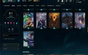 Ouro 1 com 150 Champs e 81 Skins