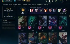 Ouro 1 com 150 Champs e 81 Skins