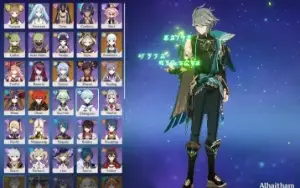 AyakaC1,Ganyu,Cyno com harpa e cortadora