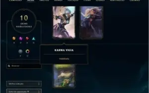 Prata II e Ultimate EZ mais skins com 57 Champs