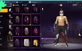 CONTA FREE FIRE FULL GEMADA COM CALÇA ANGELICAL E MUITO MAIS