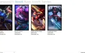 CONTA OURO V LOL - 21 CHAMPIONS - 4 SKINS - 9 ICONES