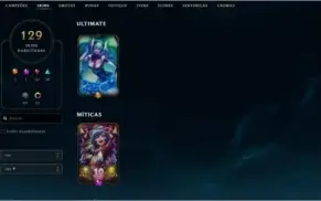Conta League of Legends Platina 4 [MD10][129 SKINS]