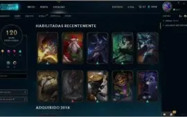 Conta LoL 125 Campeões + 120 skins MMR Diamante 5 !!