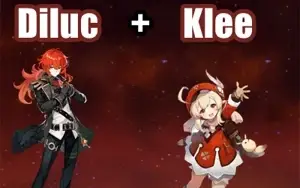 Conta Genshin Impact AR 5 com Klee e Diluc