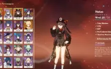Conta Genshin  AR - 17 Hutao C1 + Eula + Itto + Keqing C1