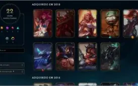 CONTA COM 84 CHAMPS 22 SKINS
