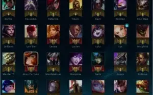 CONTA COM 84 CHAMPS 22 SKINS