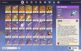 AR58 15 Personagens 5*, 11 Armas 5* Abyss 36* America Server