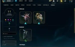 Conta Unranked com 88 Champs e 80 Skins + 700k de Janna