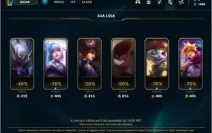 Conta platina 2 Sem email verificado 3 skins e 30 champs