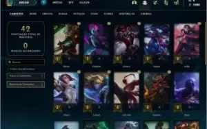 Conta platina 2 Sem email verificado 3 skins e 30 champs