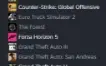 Steam 28 jogos LVL 20 GAMERSCLUB 