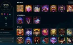 conta LoL e VALORANT com 337 skins, lvl 550, acesso completo