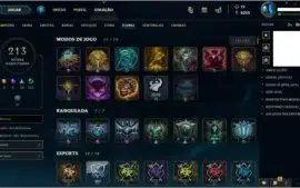 Conta LOL Plat 1 (ex D3) - 128 Skins - PROMOÇÃO RELÂMPAGO