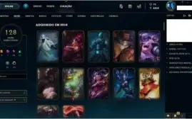 Conta LOL Plat 1 (ex D3) - 128 Skins - PROMOÇÃO RELÂMPAGO