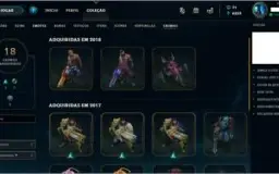 Conta LOL Plat 1 (ex D3) - 128 Skins - PROMOÇÃO RELÂMPAGO