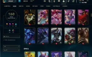 Ouro 3 com 100 Champs e 160 Skins + Urfwick