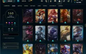 Ouro 3 com 100 Champs e 160 Skins + Urfwick
