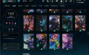 Ouro 3 com 100 Champs e 160 Skins + Urfwick