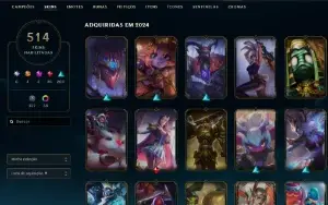 CONTA LOL(505 skins + 380k essenc azuis) + VAL(400+R$ SKINS)