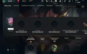 Unranked com 30 Champs e 6 Skins ( EX BRONZE )