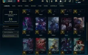 Unranked com 30 Champs e 6 Skins ( EX BRONZE )