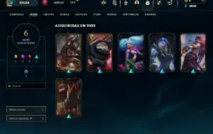 Unranked com 30 Champs e 6 Skins ( EX BRONZE )