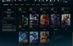 Unranked com 30 Champs e 6 Skins ( EX BRONZE )
