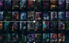 Conta LOL Nível 201, DI soloq e D4 flex, 119 champs 47 skins